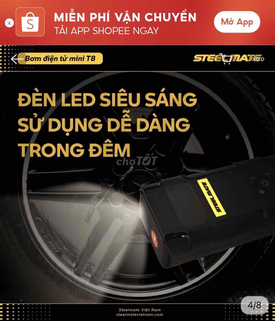 Bơm Lốp T8 Steelmate mới 100%. Mua bán Phụ tùng xe tại Thành phố Thủ Đức Tp Hồ Chí Minh được đăng bởi Mr Hoàng  hình 5