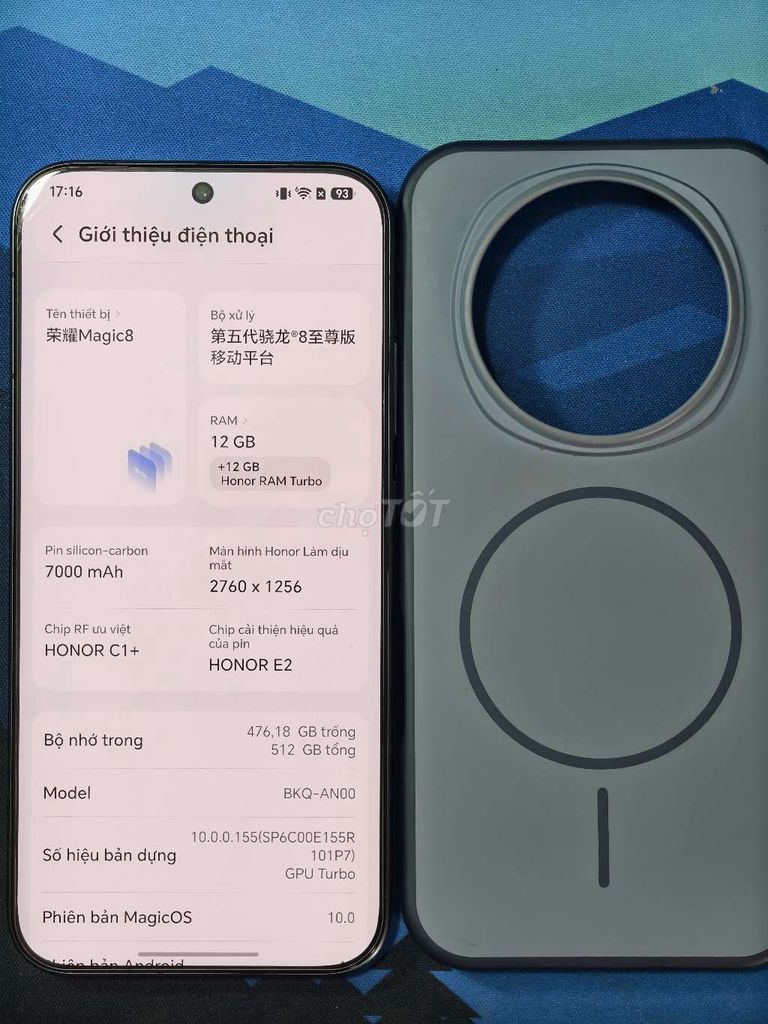 Honor Magic 8 12GB/512GB 99%. Mua bán Điện thoại tại Quận Tân Bình Tp Hồ Chí Minh được đăng bởi Đặng Tuấn Kiệt hình 1