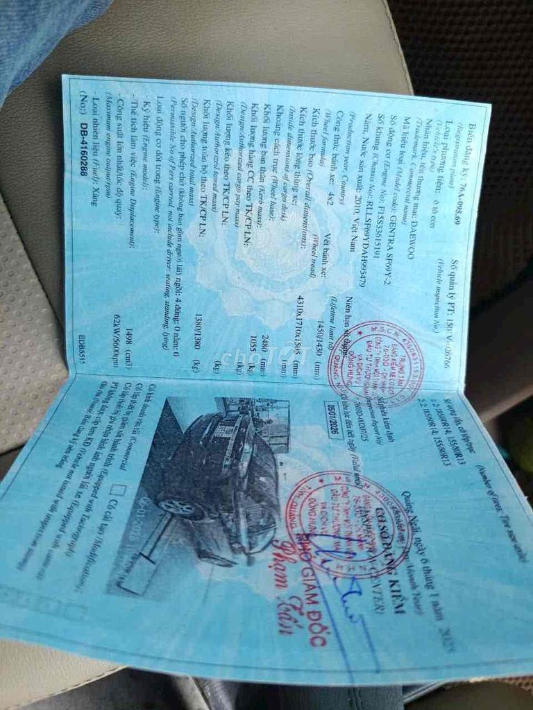 Daewoo Gentra 2010 SX 1.5 MT - 100000 km. Mua bán Ô tô tại Huyện Nghĩa Hành Quảng Ngãi được đăng bởi Mỹ Thuyên hình 8