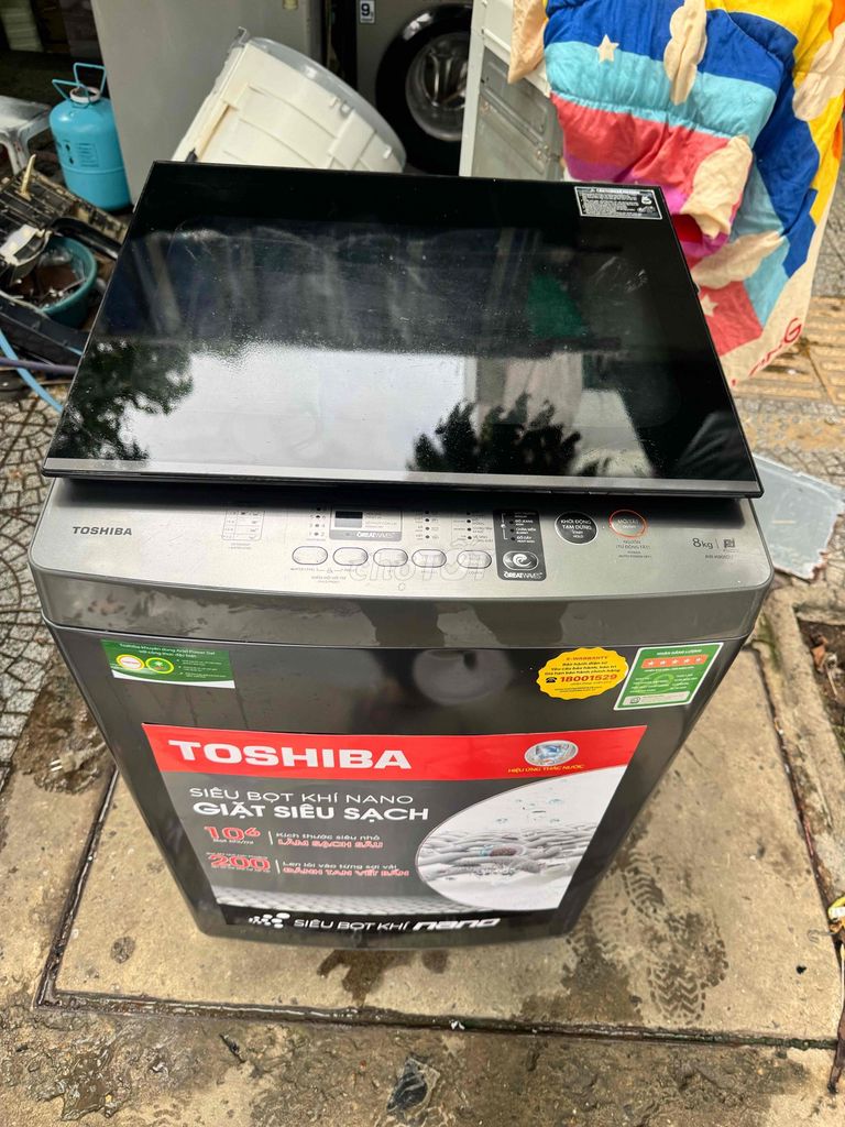 thanh lý máy giặt Toshiba mặt kinh  8.0KG còn mới. Mua bán Máy giặt tại Quận Thanh Khê Đà Nẵng được đăng bởi Phúc Đỗ hình 1