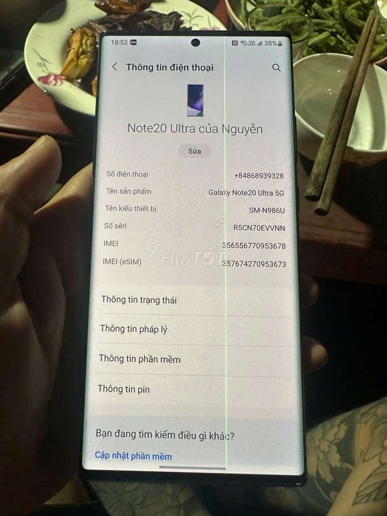 Samsung Galaxy Note20 Ultra 5G 128GB Đen. Mua bán Điện thoại tại Thành phố Thuận An Bình Dương được đăng bởi Hoàng Anh hình 1