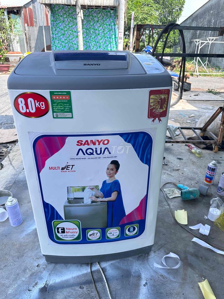 Máy giặt Sanyo 8kg Đã sử dụng BH6TH. Mua bán Máy giặt tại Huyện Tam Nông Đồng Tháp được đăng bởi điện lạnh TÝ hình 1