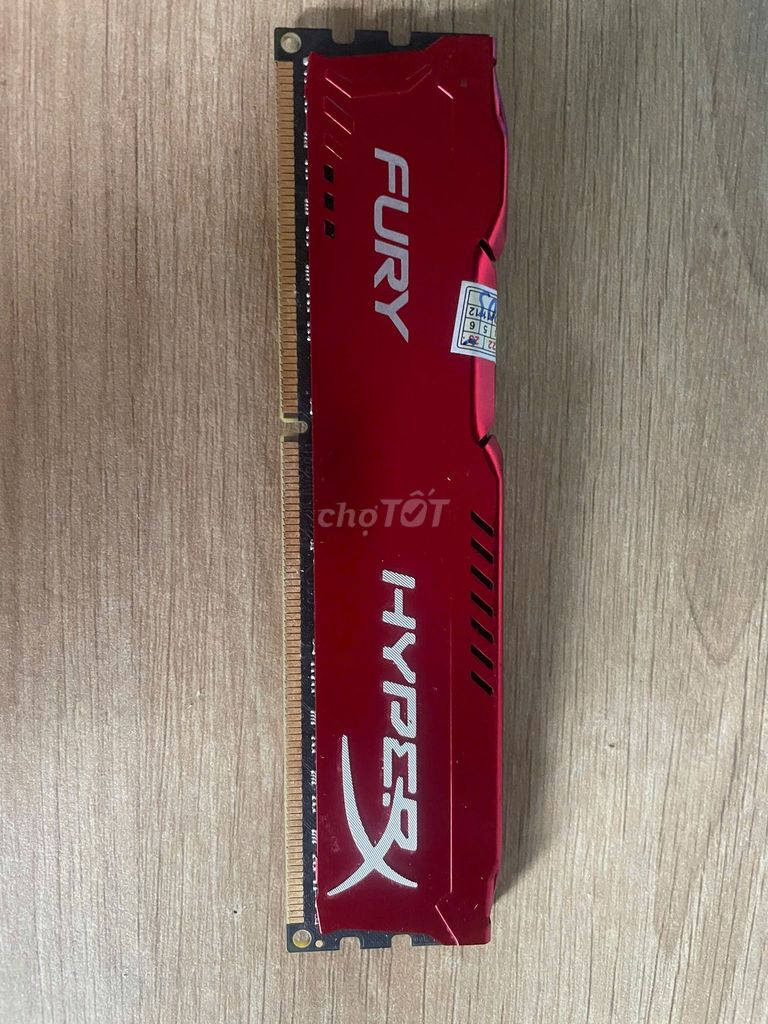 RAM Kingston HyperX Fury DDR3 8GB 1600MHz Đỏ. Mua bán Linh kiện (RAM, Card...) tại Huyện Tiên Du Bắc Ninh được đăng bởi Vinh Trần hình 1