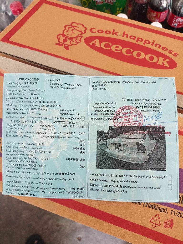 Daewoo Lanos 2004 SX - 100 km. Mua bán Ô tô tại Thành phố Mỹ Tho Tiền Giang được đăng bởi Lữ Minh Thông hình 12