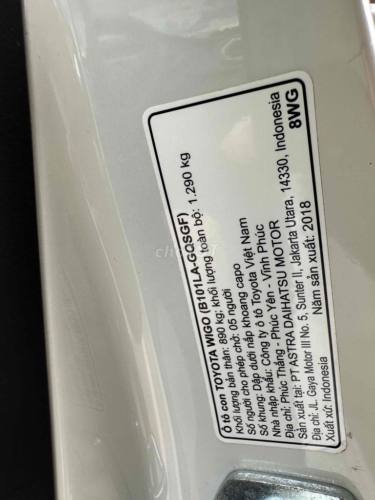 Toyota Wigo 2018 1.2 AT - tự động BH HÃNG. Mua bán Ô tô tại Quận Bình Thạnh Tp Hồ Chí Minh được đăng bởi phuongneo hình 8