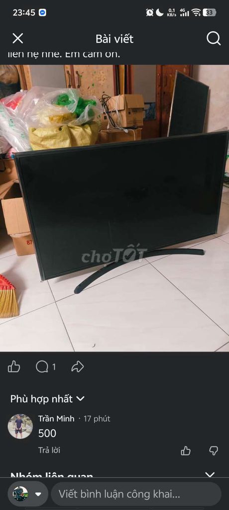 Tivi LG 43 inch Hư nguồn. Mua bán Tivi, Âm thanh tại Thành phố Biên Hòa Đồng Nai được đăng bởi Tô hoàng phi hình 1
