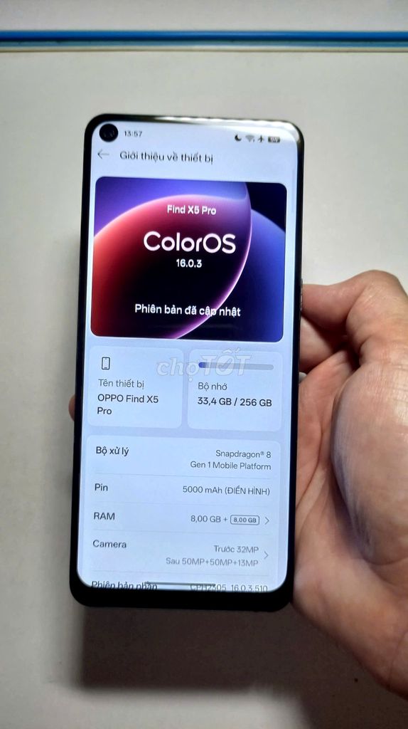OPPO Find X5 Pro 8Gb+8Gb/256GB Đen. Mua bán Điện thoại tại Quận Tân Phú Tp Hồ Chí Minh được đăng bởi Thần Tài hình 1