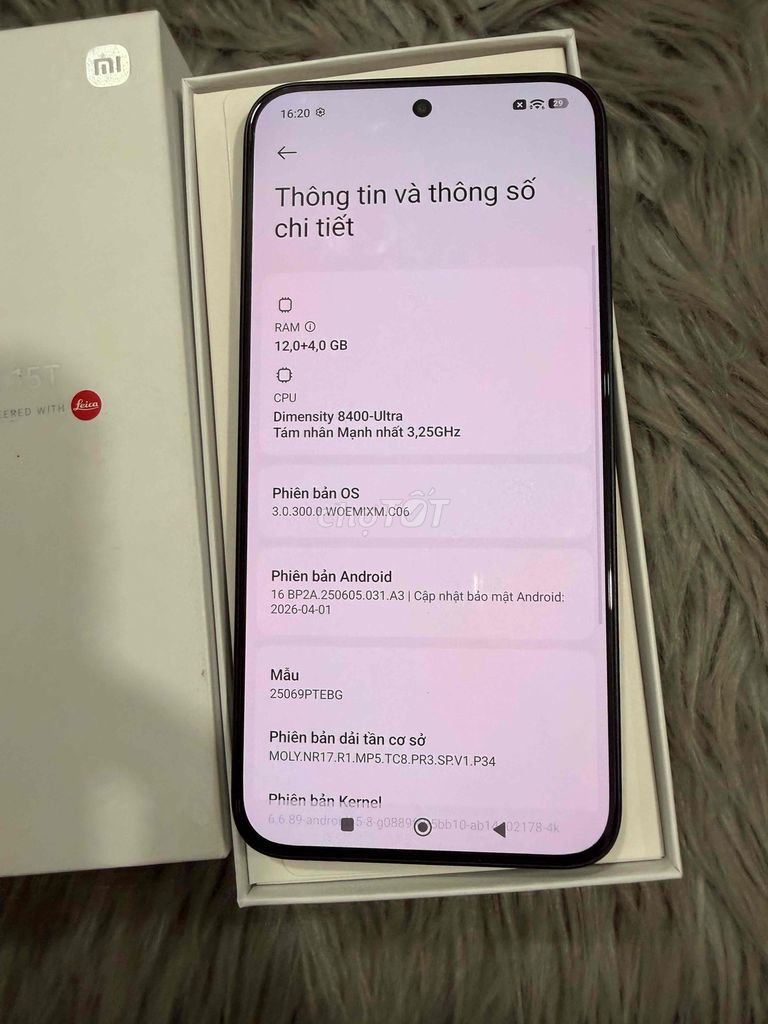 xiaomi 15T 12/256g fullbok vn 99%. Mua bán Điện thoại tại Thành phố Thủ Đức Tp Hồ Chí Minh được đăng bởi đỗ huy hình 1