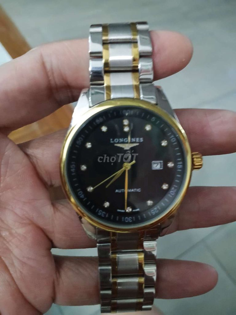 Longines Thép đúc Vàng Bạc Đen Kính Sapphire. Mua bán Đồng hồ tại Quận Liên Chiểu Đà Nẵng được đăng bởi Cu hình 1