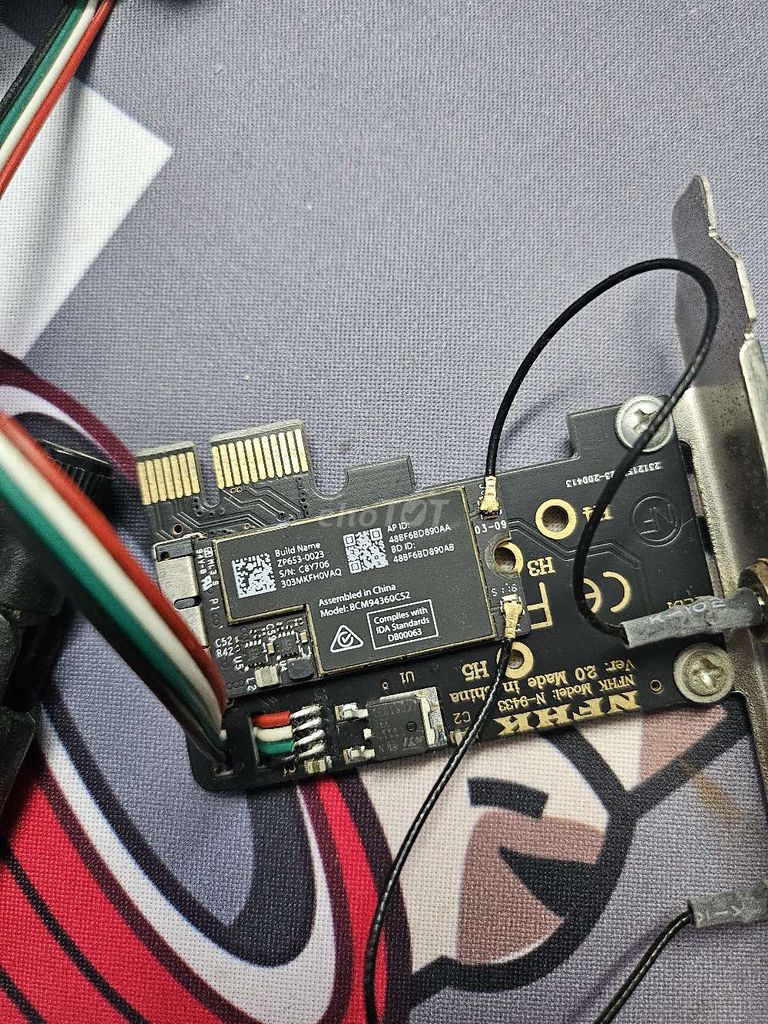 Card wifi realmac BCM94360CS2 cho Hackintosh. Mua bán Linh kiện (RAM, Card...) tại Quận 12 Tp Hồ Chí Minh được đăng bởi Duy hình 2