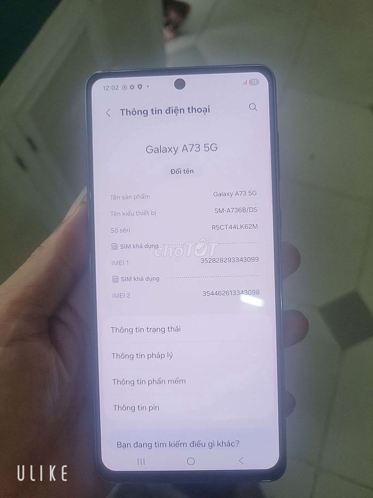 Samsung Galaxy A73 5G 128GB Xám. Mua bán Điện thoại tại Thành phố Thuận An Bình Dương được đăng bởi Nguyễn Minh Tâm hình 1