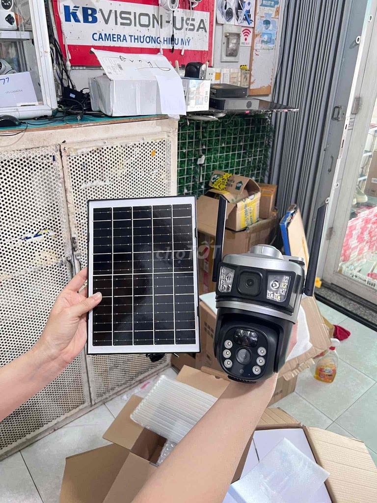 CAMERA YOOSEE NĂNG LƯỢNG MẶT TRỜI 2 MẮT 4G. Mua bán Máy ảnh, Máy quay tại Quận Tân Phú Tp Hồ Chí Minh được đăng bởi Camera Pin Thẻ Nhớ hình 1
