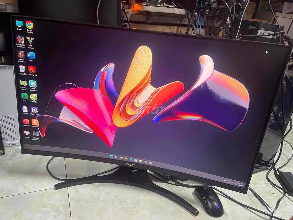 Màn hình Acer ED322QR 32 inch full viền 144Hz. Mua bán Phụ kiện (Màn hình, Chuột...) tại Quận Tân Bình Tp Hồ Chí Minh được đăng bởi Khánh Trân hình 1