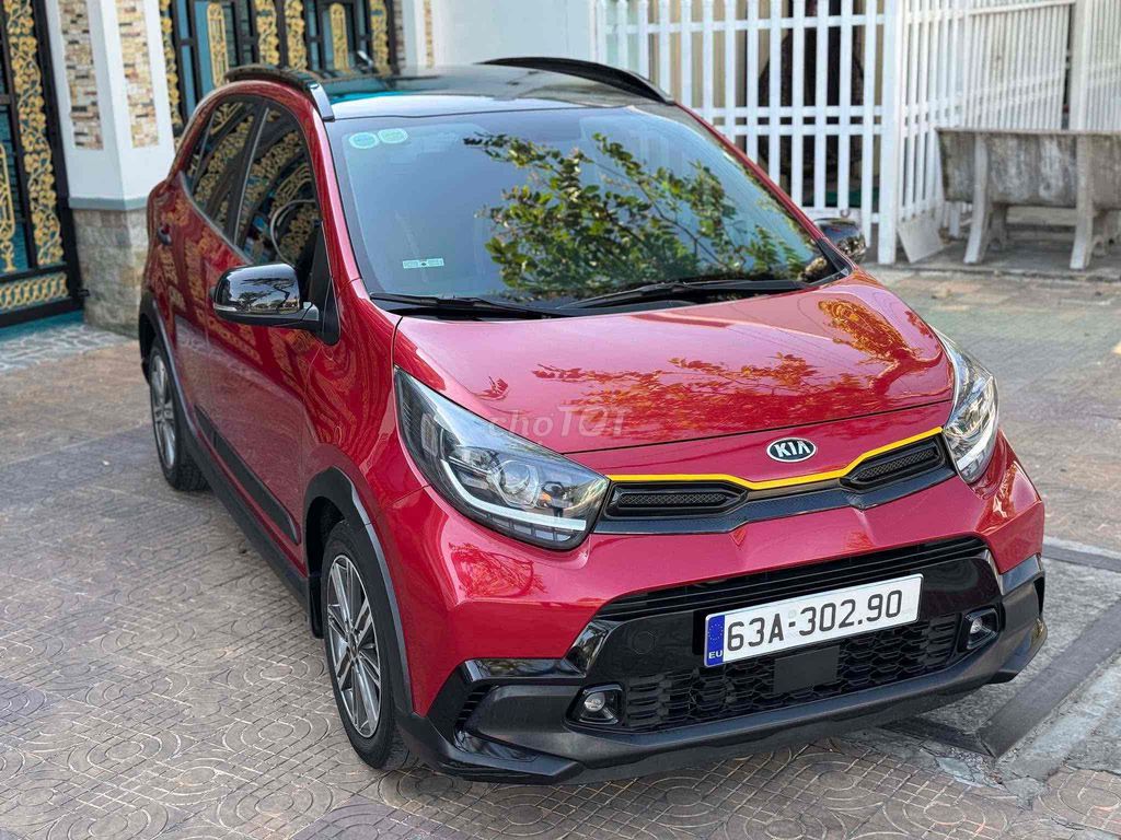 New Kia Morning 1.2AT X-Line Vin2022 màu đỏ xe đẹp