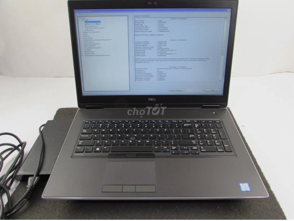 Dell Precision 7740 i7-9850H 17.3 inch 64GB/512GB. Mua bán Laptop tại Huyện Thuận Thành Bắc Ninh được đăng bởi Nguyen Duc Hoa hình 1