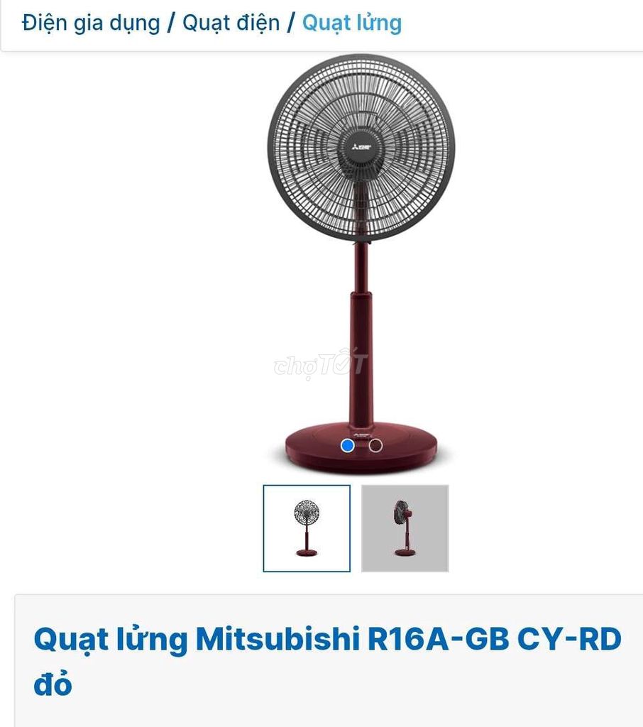 Quạt lửng Mitsubishi R16A-GB CY-RD Đỏ. Mua bán Quạt tại Quận Long Biên Hà Nội được đăng bởi Thành hình 1