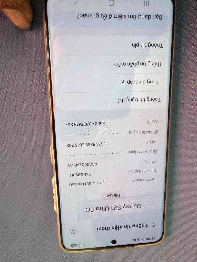 Samsung Galaxy S21 Ultra 5G 128GB Đen Mỹ. Mua bán Điện thoại tại Thành phố Dĩ An Bình Dương được đăng bởi bánh ướt vân sơn  hình 1