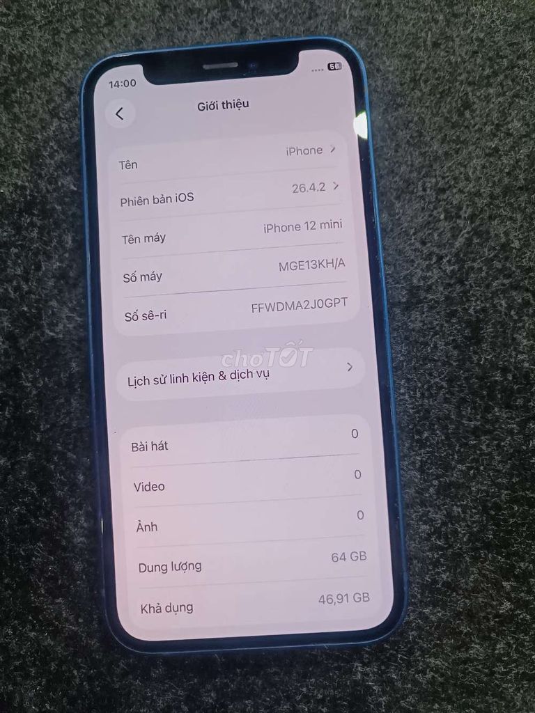 Apple iPhone 12 mini 64GB Xanh. Mua bán Điện thoại tại Quận Gò Vấp Tp Hồ Chí Minh được đăng bởi Thành Luân mobile hình 1