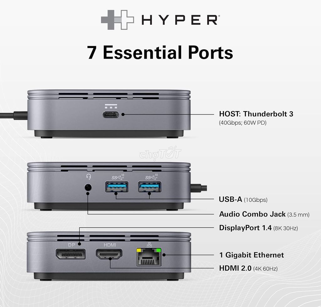 Docking Station HyperDrive Thunderbolt 3. Mua bán Phụ kiện (Màn hình, Chuột...) tại Quận 10 Tp Hồ Chí Minh được đăng bởi BaoAnh hình 1
