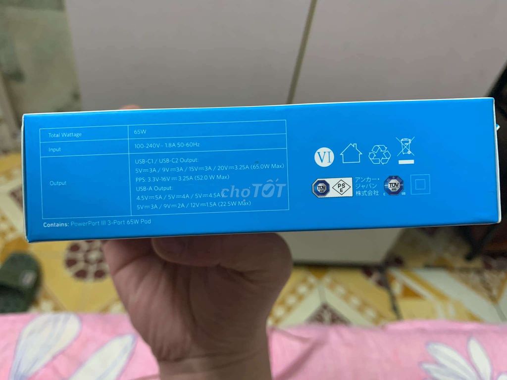 Củ sạc nhanh 65w anker a2677 full box