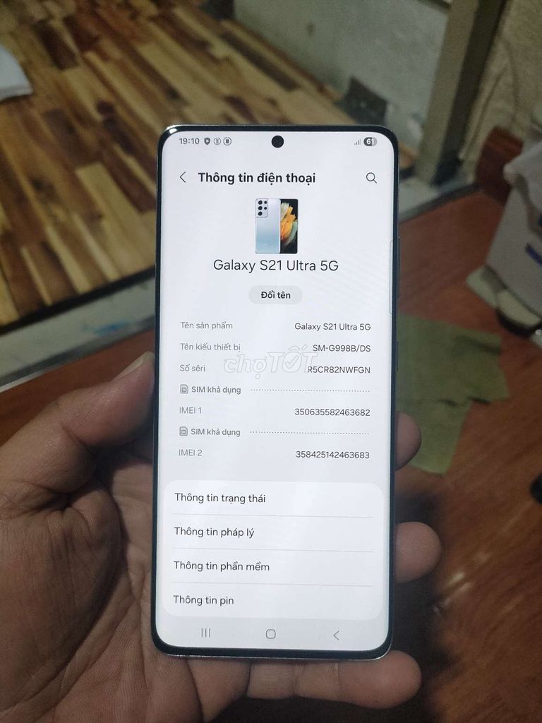 Samsung Galaxy S21 Ultra 5G 256GB Bạc. Mua bán Điện thoại tại Quận 5 Tp Hồ Chí Minh được đăng bởi ngocgiau hình 1