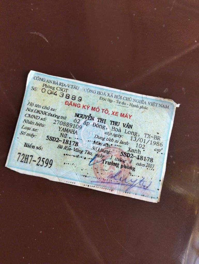 Yamaha Jupiter nhập khẩu Thái có giấy tờ. Mua bán Xe máy tại Huyện Phú Giáo Bình Dương được đăng bởi Trung Hoang hình 2