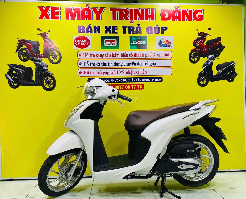 Honda vision mới 98% hỗ trợ góp trả 3tr nhận xe