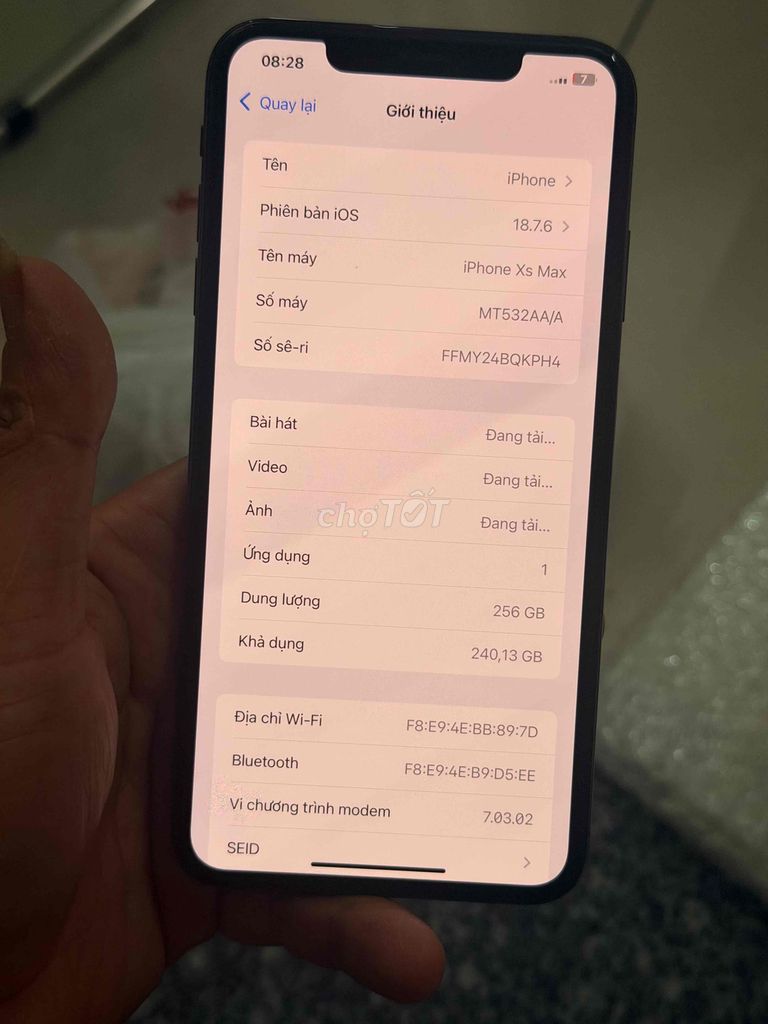 iPhone Xs Max 256GB Xám Đã dùng. Mua bán Điện thoại tại Thành phố Thuận An Bình Dương được đăng bởi Trung Apple Ko bán góp hình 1