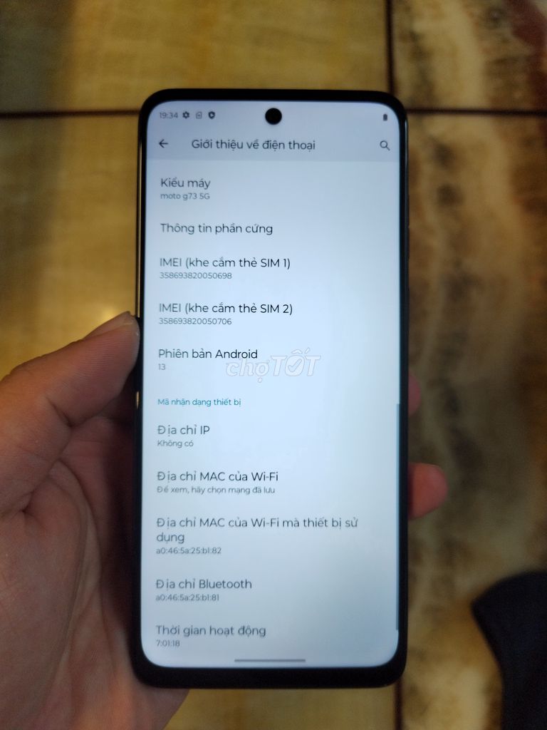 Bay nhanh em Moto g73 5g full zin. Mua bán Điện thoại tại Quận Hoàn Kiếm Hà Nội được đăng bởi Huy An hình 1