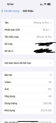 iPhone 14 Pro 256gb bạc