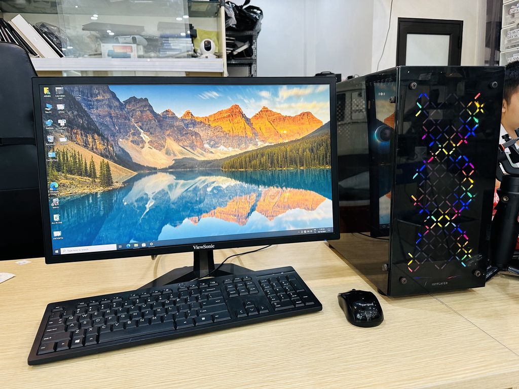 CASE MÁY TÍNH G4560 RAM 8GB GTX 1050 màn 24 144hz