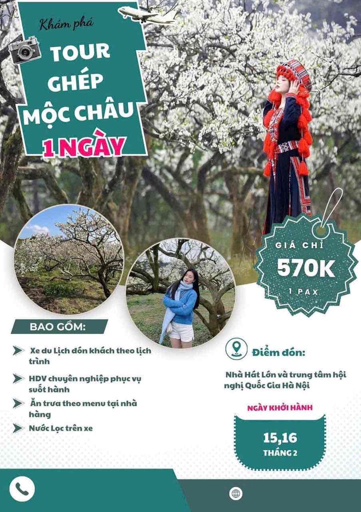 Tour Mộc Châu 1 ngày siêu đẹp giá tốt