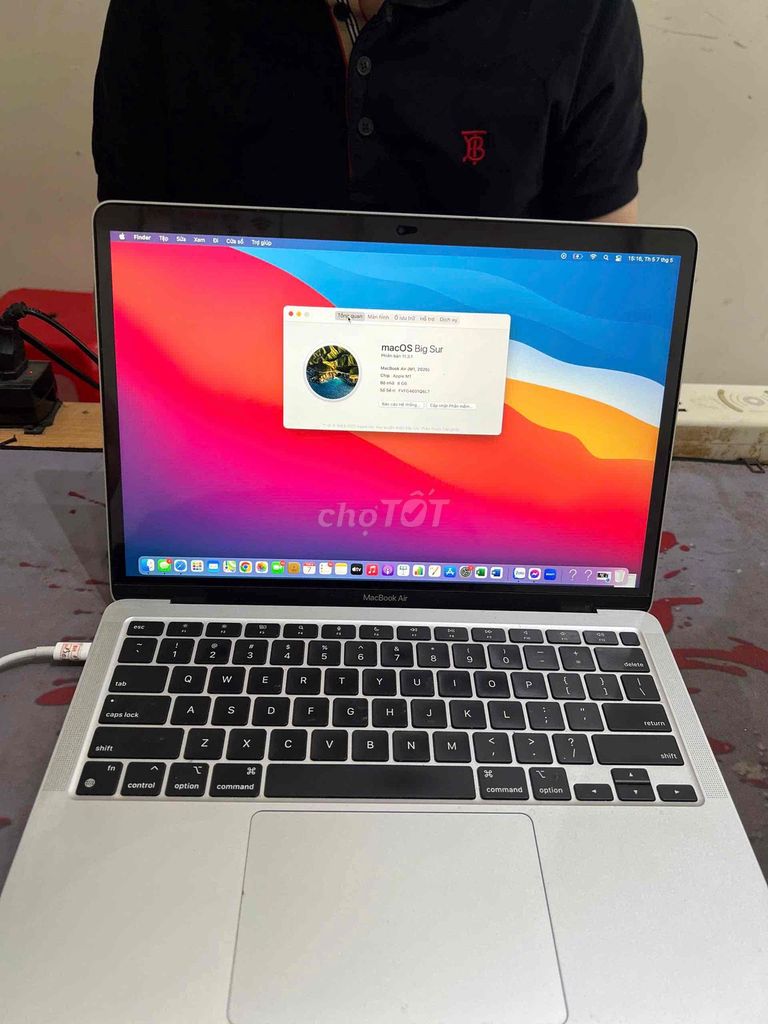 Apple MacBook Air M1 8GB/256GB Bạc. Mua bán Laptop tại Quận Đống Đa Hà Nội được đăng bởi Chí Hướng Group  hình 1