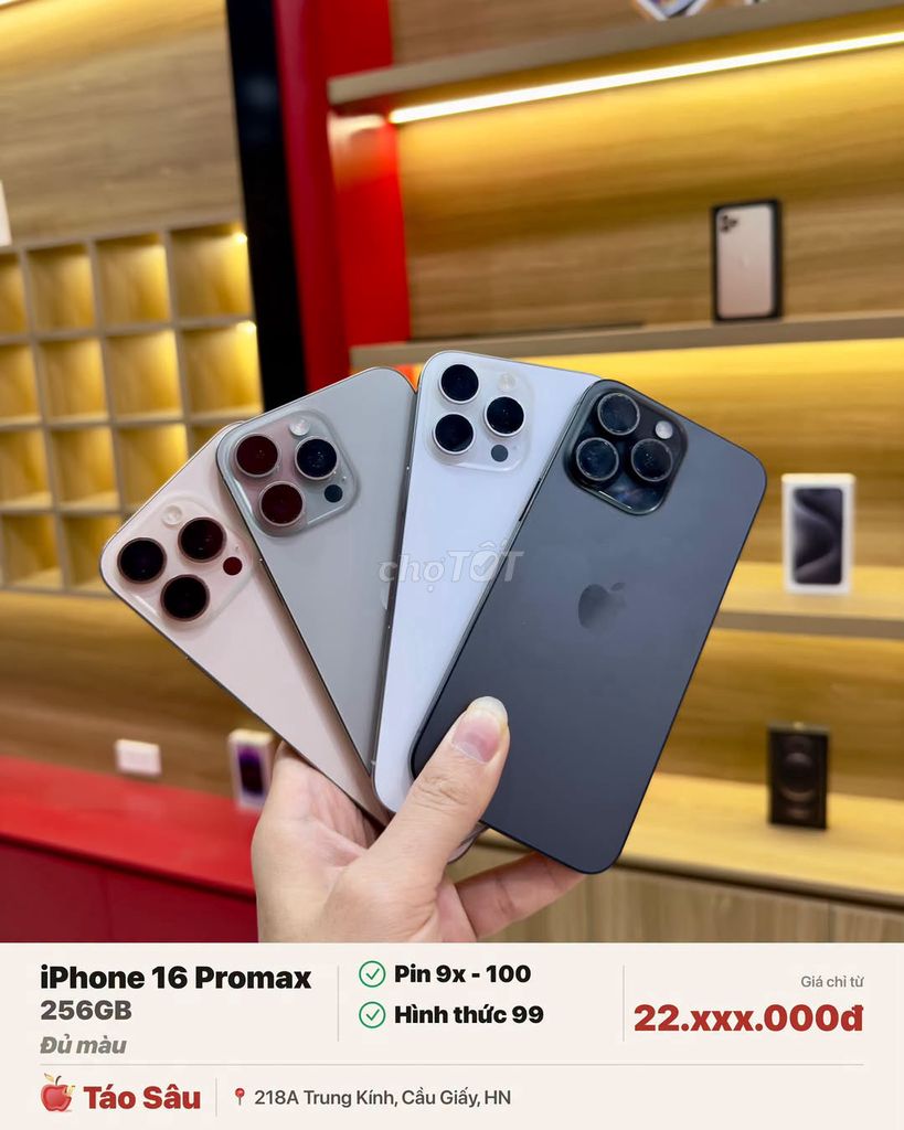 Apple iPhone 16 Pro Max 256GB Đủ màu Đẹp. Mua bán Điện thoại tại Quận Cầu Giấy Hà Nội được đăng bởi Hội Đồ Điện Tử hình 1