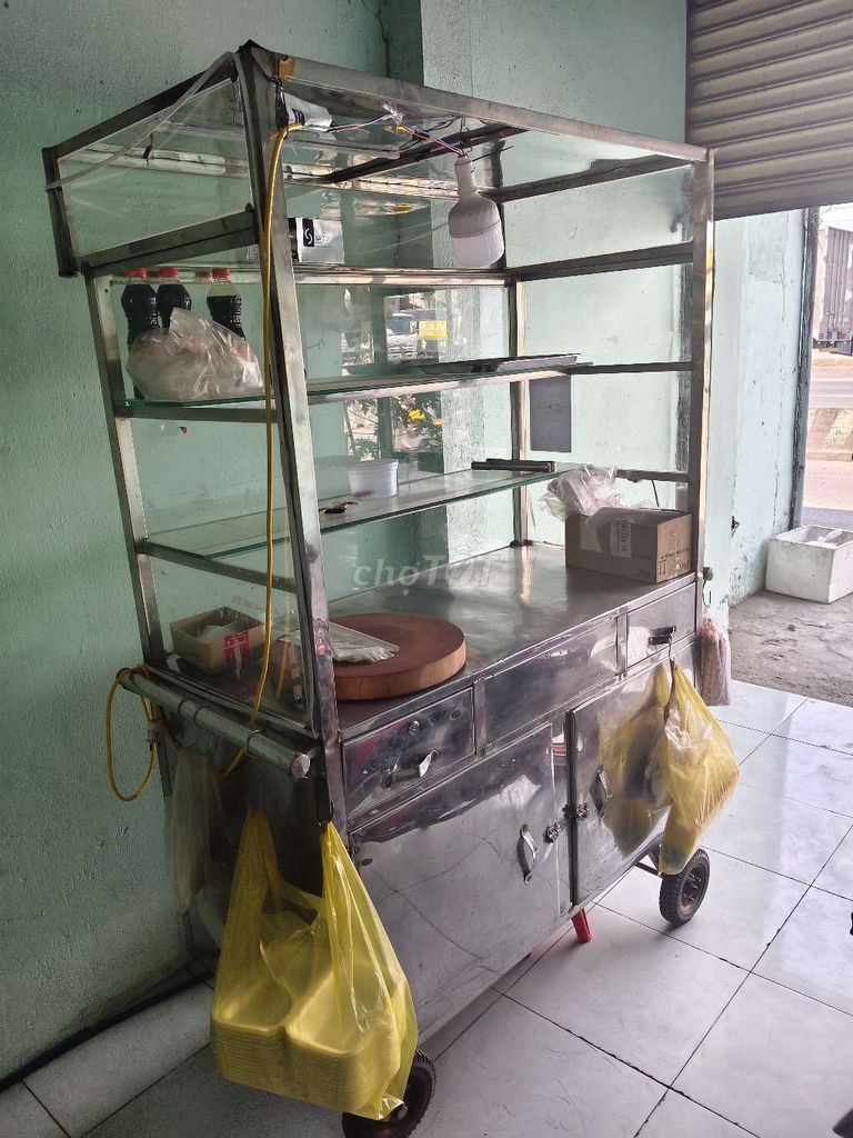 Xe đẩy bán hàng Inox Kính. Mua bán Đồ chuyên dụng, Giống nuôi trồng tại Thành phố Biên Hòa Đồng Nai được đăng bởi Hoangvip hình 1