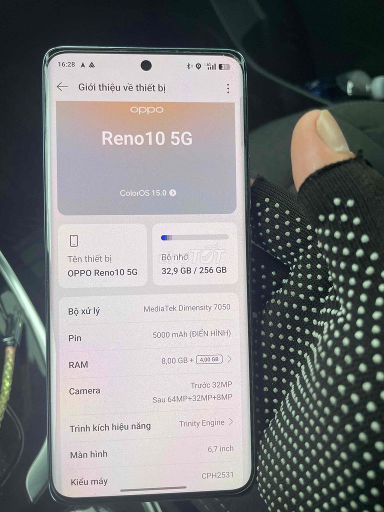 Oppo Reno10 5G 256GB zin giao lưu hoặc ban. Mua bán Điện thoại tại Huyện Long Thành Đồng Nai được đăng bởi 17z hình 1