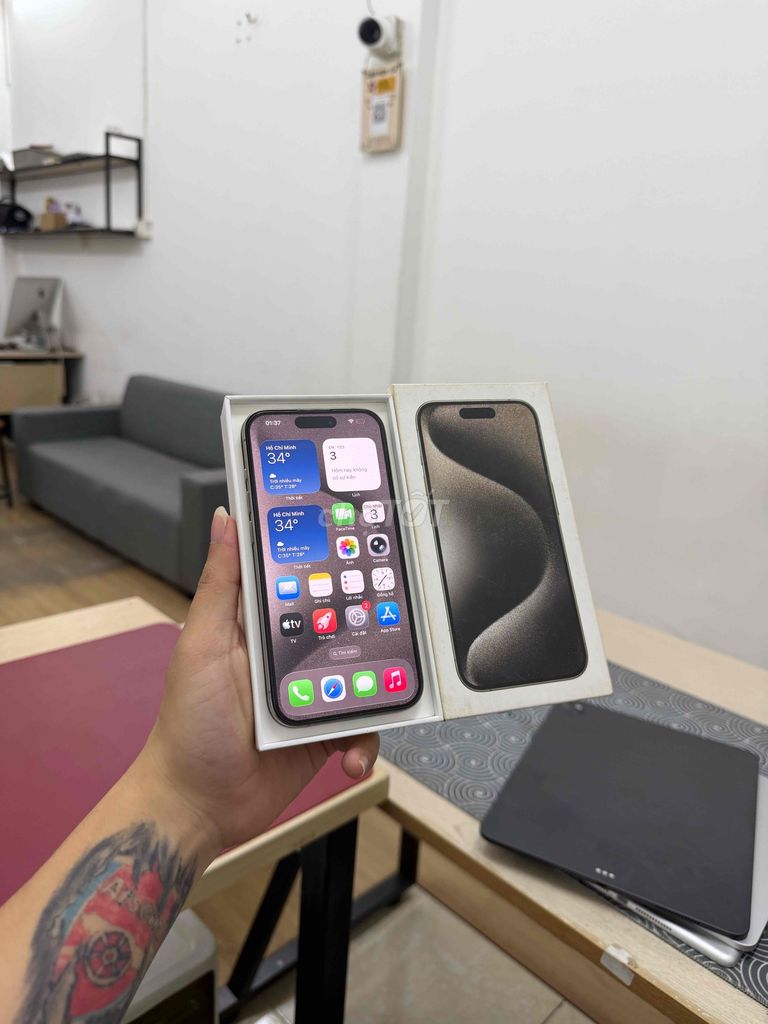 iPhone 15 Pro QTE 128GB Titan Zin Keng Nguyên Áp. Mua bán Điện thoại tại Quận Cầu Giấy Hà Nội được đăng bởi Trung Kiên Trả Góp Bao Nợ Xấu hình 1