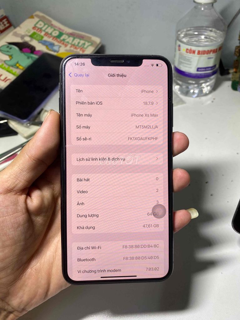 Apple iPhone Xs Max 64GB Đen Like New. Mua bán Điện thoại tại Quận Gò Vấp Tp Hồ Chí Minh được đăng bởi Trường Anh  hình 1