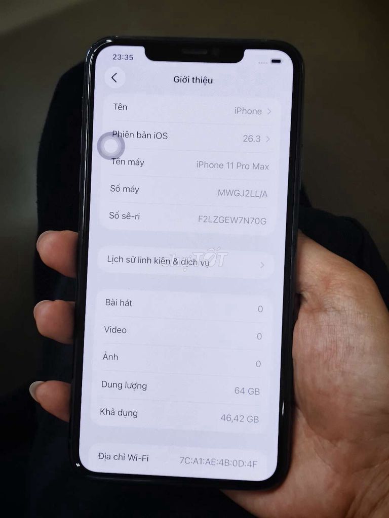 Apple iPhone 11 Pro Max 64GB. Mua bán Điện thoại tại Huyện Hòa Thành Tây Ninh được đăng bởi Duy Kiều hình 1