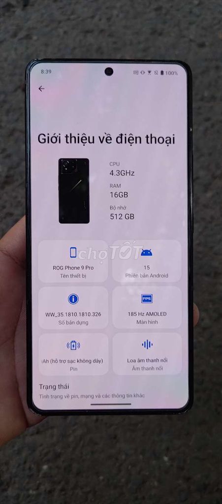 ROG Phone 9 Pro 16GB/512GB Đen. Mua bán Điện thoại tại Thành phố Thủ Đức Tp Hồ Chí Minh được đăng bởi Tuấn hình 1