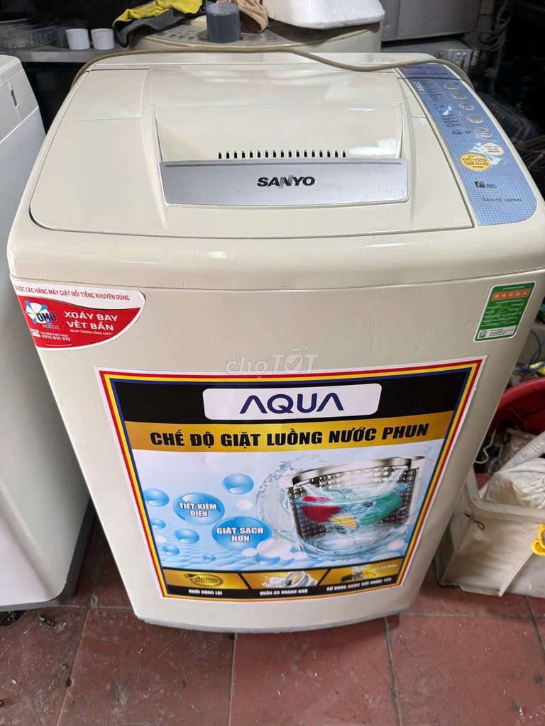 Máy giặt Sanyo 7kg Trắng kem cũ. Mua bán Máy giặt tại Quận 7 Tp Hồ Chí Minh được đăng bởi Điện Lạnh Giá Tốt  hình 1