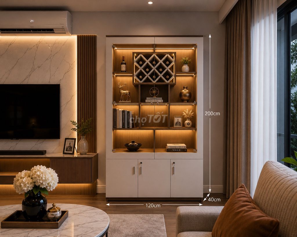 Tủ  rượu trưng bày có led có kính. Mua bán Tủ, kệ gia đình tại Quận Tân Phú Tp Hồ Chí Minh được đăng bởi đỗ thị kim trâm  hình 1