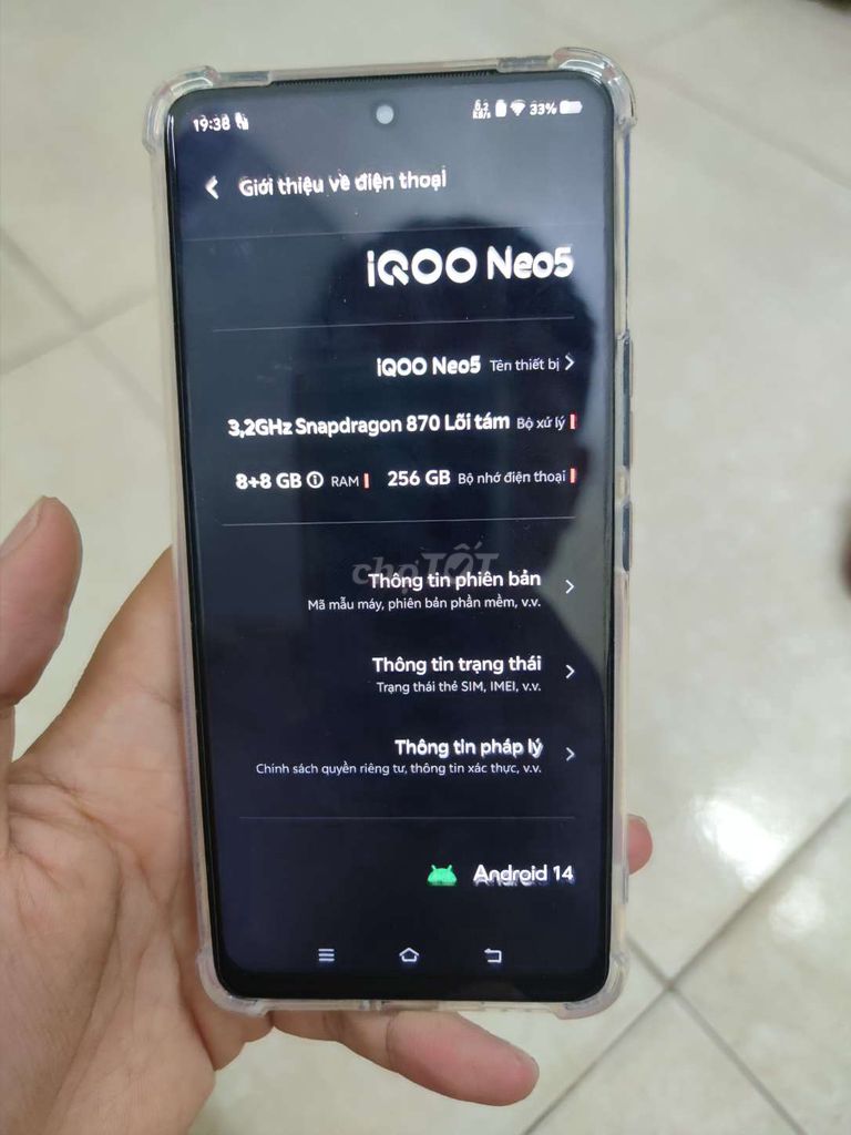iQOO Neo5 256GB Cam. Mua bán Điện thoại tại Huyện Gia Bình Bắc Ninh được đăng bởi Putin Đại Đế hình 1