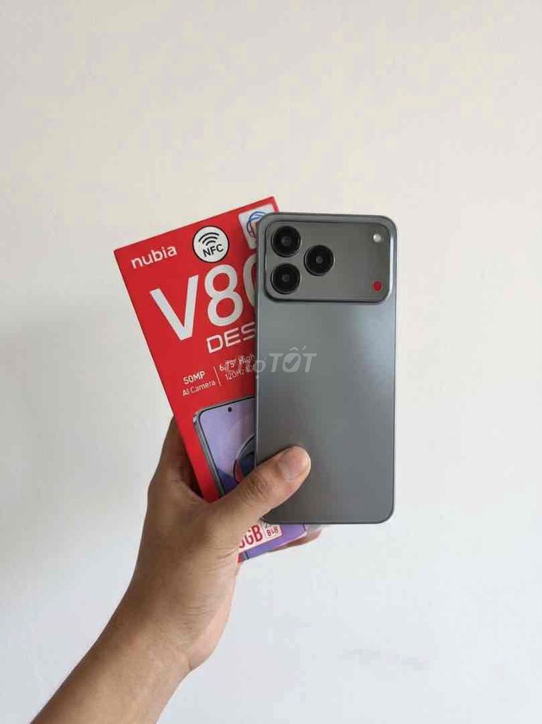 Nubia V80 Design NFC Xám 50MP 120Hz. Mua bán Điện thoại tại Huyện Dương Minh Châu Tây Ninh được đăng bởi Thanh Long hình 1