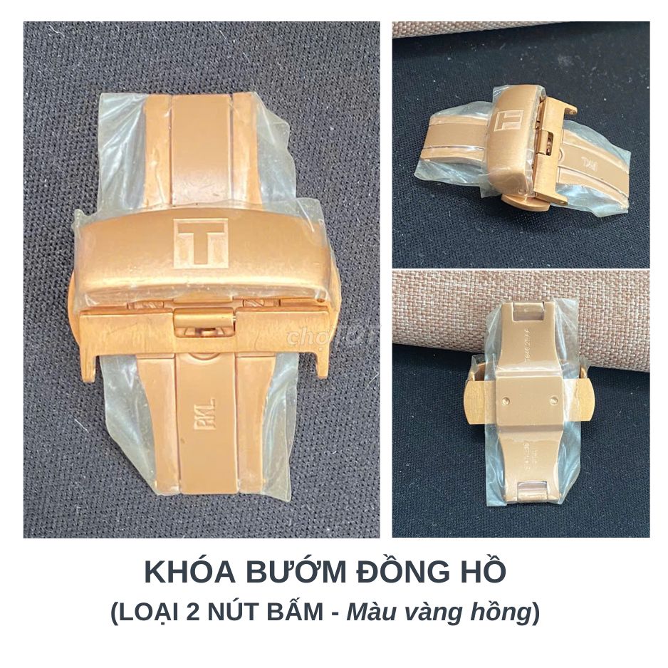 Khóa bướm đồng hồ (loại 2 nút bấm) - 3 màu