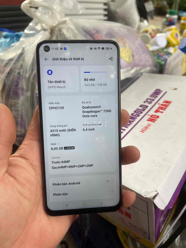 bán nhanh oppo reno 5 ram 8gh , bộ nhớ 128gh