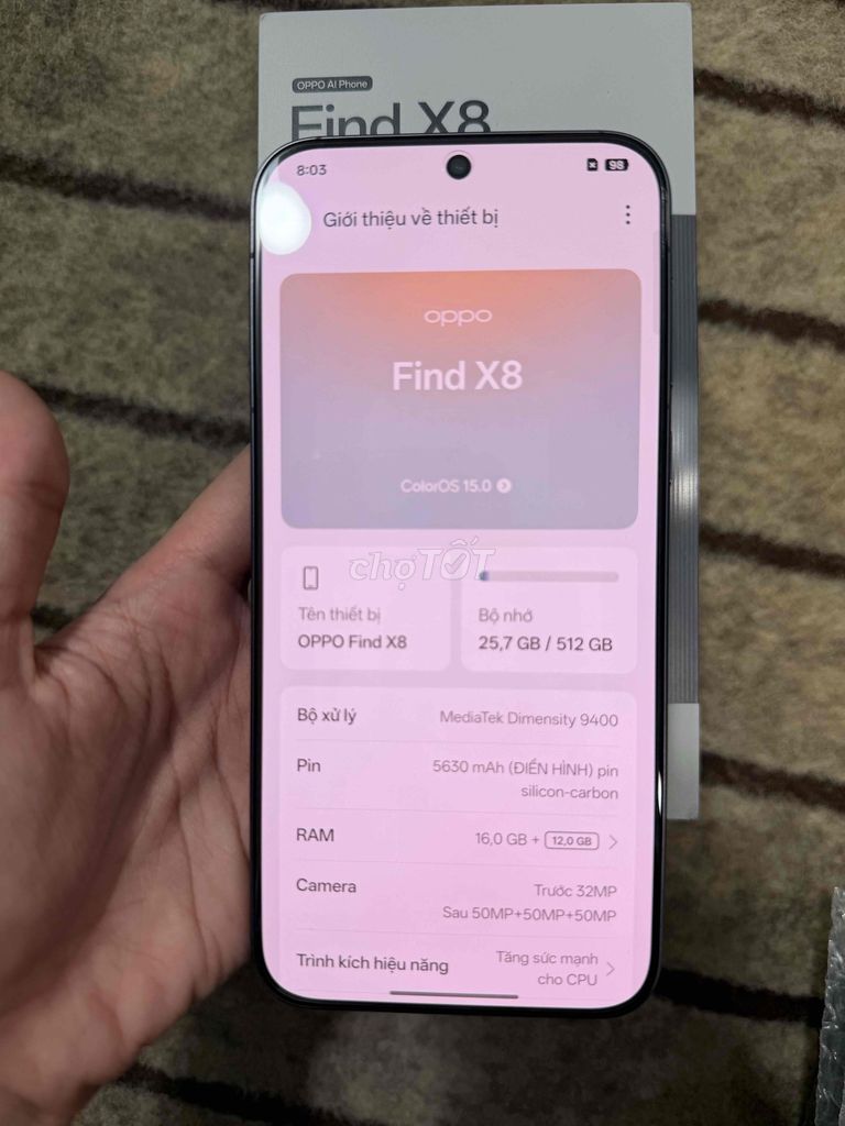 Oppo Find X8 Xám 512GB 16GB Dimensity 9400 fullbox. Mua bán Điện thoại tại Quận Phú Nhuận Tp Hồ Chí Minh được đăng bởi  Kim ngọc hình 1
