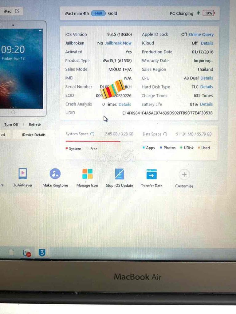 ipad mini 4 64g th/a wifi pin 81% giá rẻ. Mua bán Máy tính bảng tại Quận 3 Tp Hồ Chí Minh được đăng bởi Tuấn Nguyễn hình 3