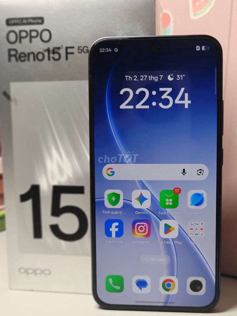Oppo Reno15F5G 8GB/256GB full Pk. Mua bán Điện thoại tại Quận Cẩm Lệ Đà Nẵng được đăng bởi Duong Anh hình 1