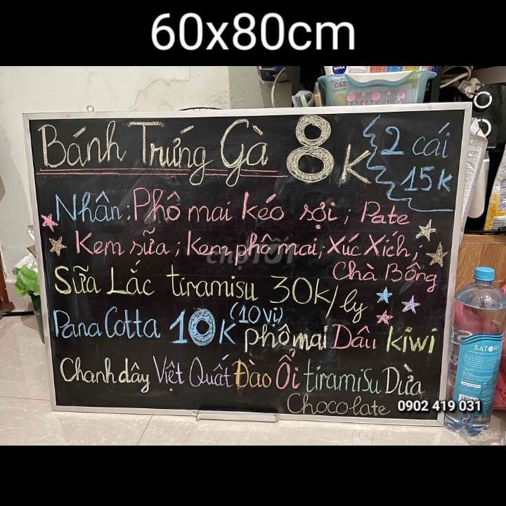 Bảng Đen size 60x80cm tặng hộp phấn